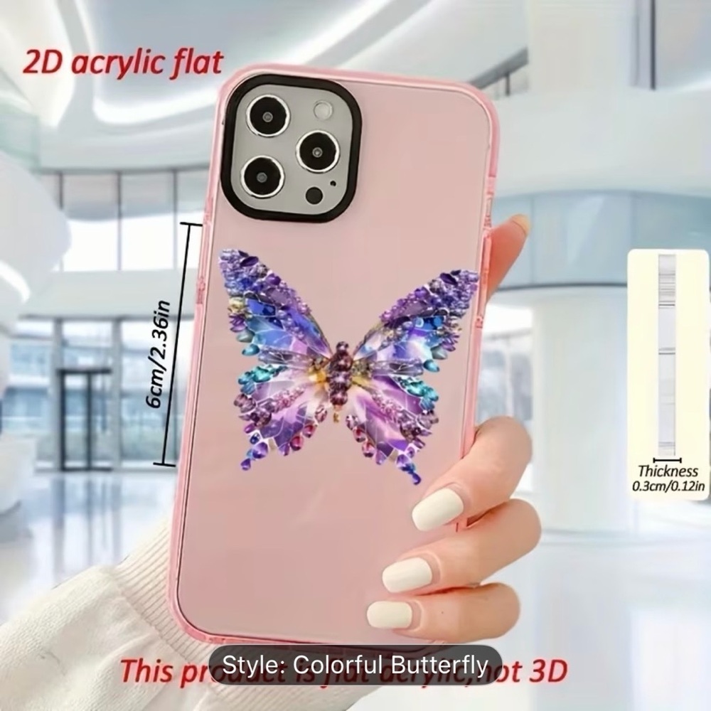 Elegant Butterfly Phone Stand - Pink